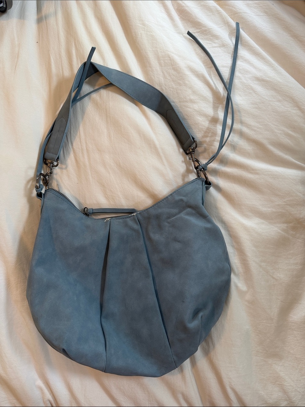 Universal Thread Blue Suede Hobo Shoulder Bag